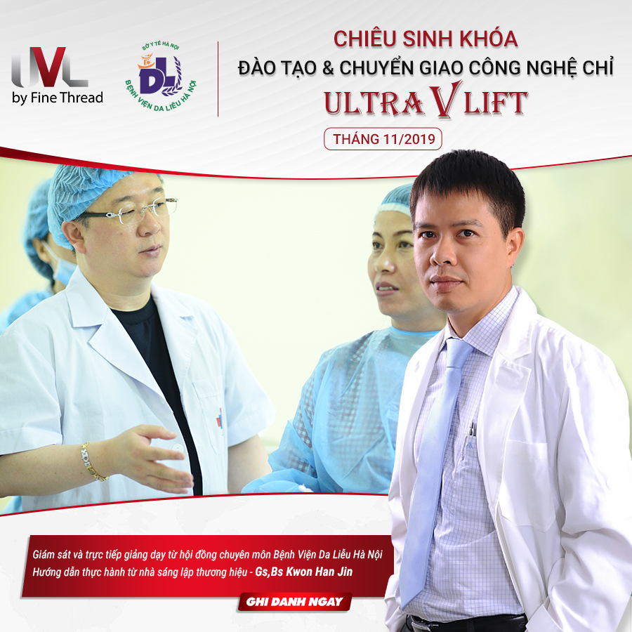 Ultra V Lift hợp tác cùng Bệnh Viện Da Liễu Hà Nội tổ chức khóa đào tạo và chuyển giao công nghệ chỉ cho học viên khu vực miền Bắc.