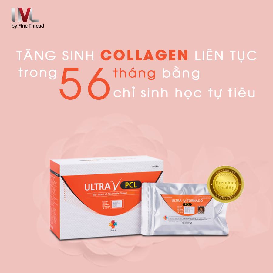 Chỉ Ultra V Lift tăng sinh collagen trong 36 tháng